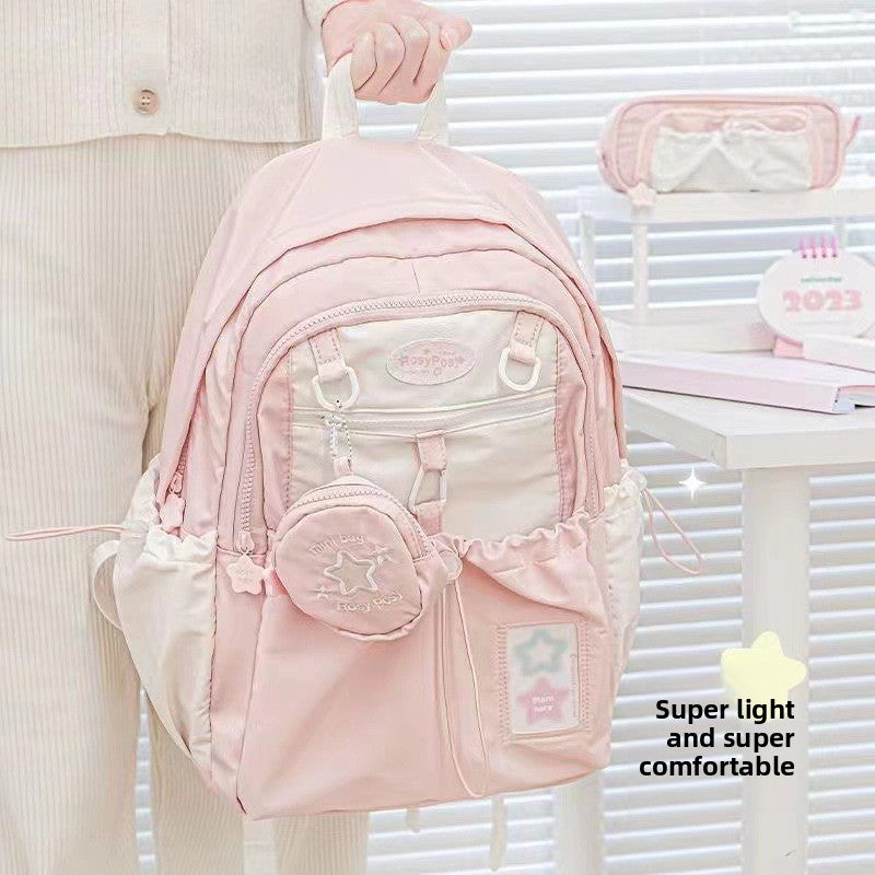 Drawstring Student Backpack Lightweight Casual Bag