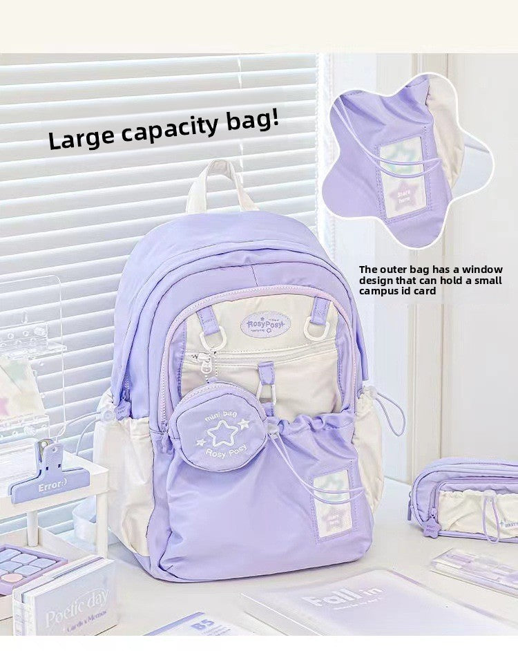 Drawstring Student Backpack Lightweight Casual Bag