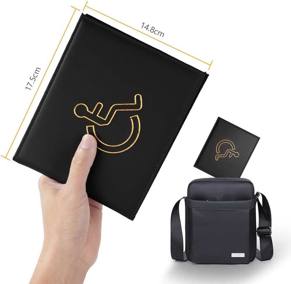 Vicloon Disabled Badge & Timer Holder - PU Leather Wallet Protector