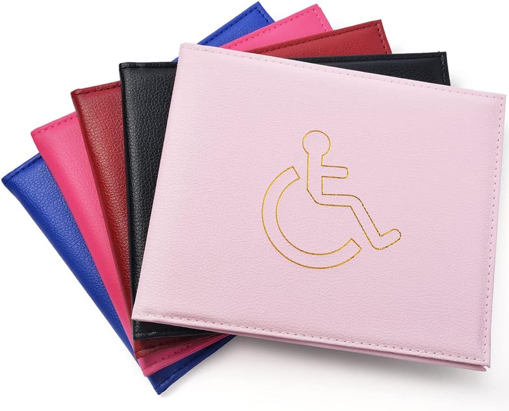 Vicloon Disabled Badge & Timer Holder - PU Leather Wallet Protector