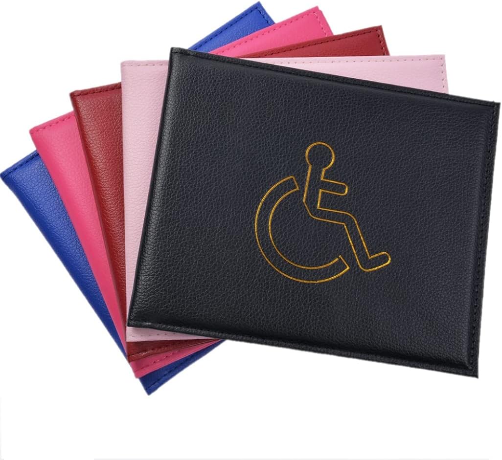 Vicloon Disabled Badge & Timer Holder - PU Leather Wallet Protector