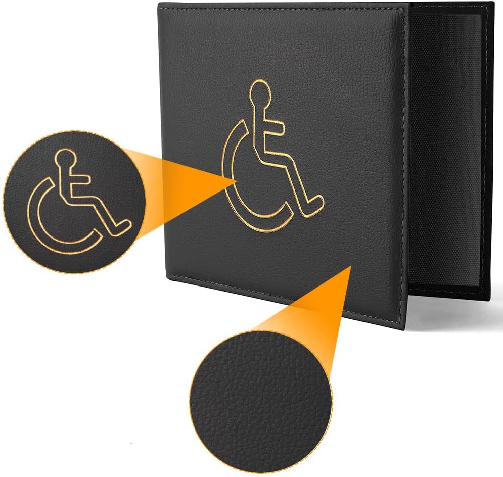 Vicloon Disabled Badge & Timer Holder - PU Leather Wallet Protector