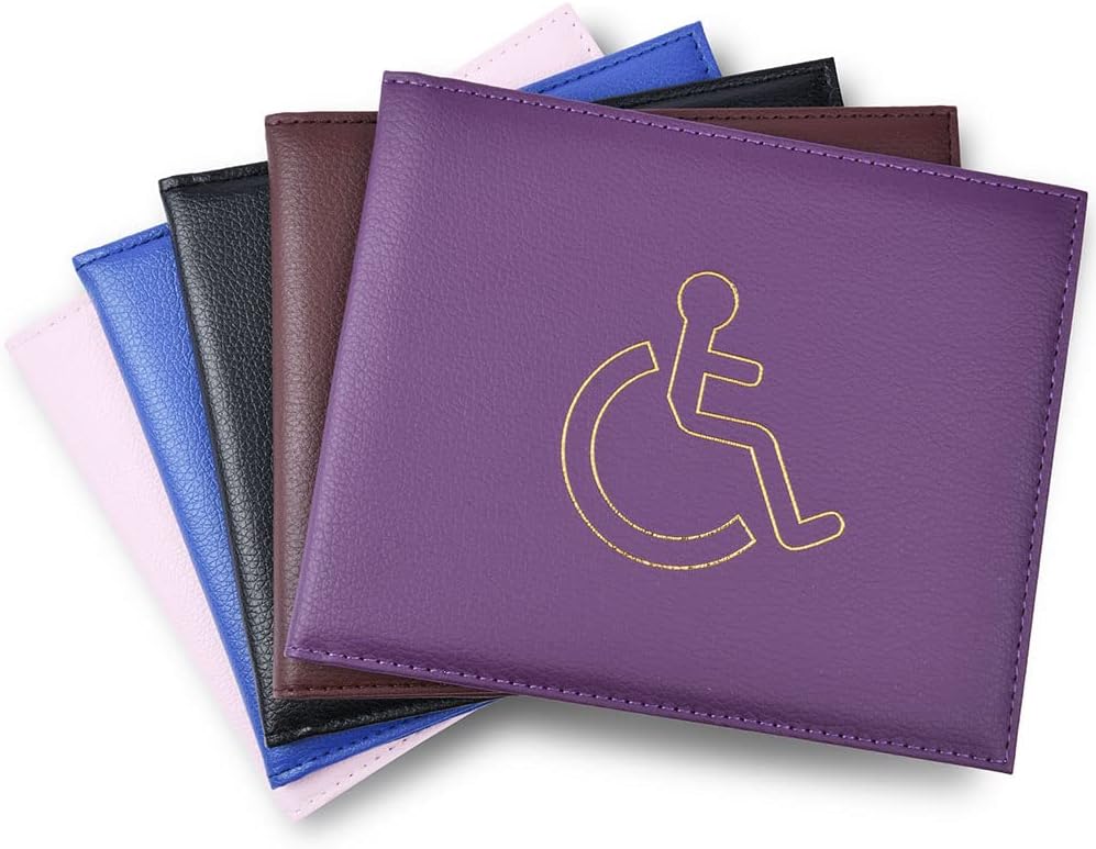 Vicloon Disabled Badge & Timer Holder - PU Leather Wallet Protector