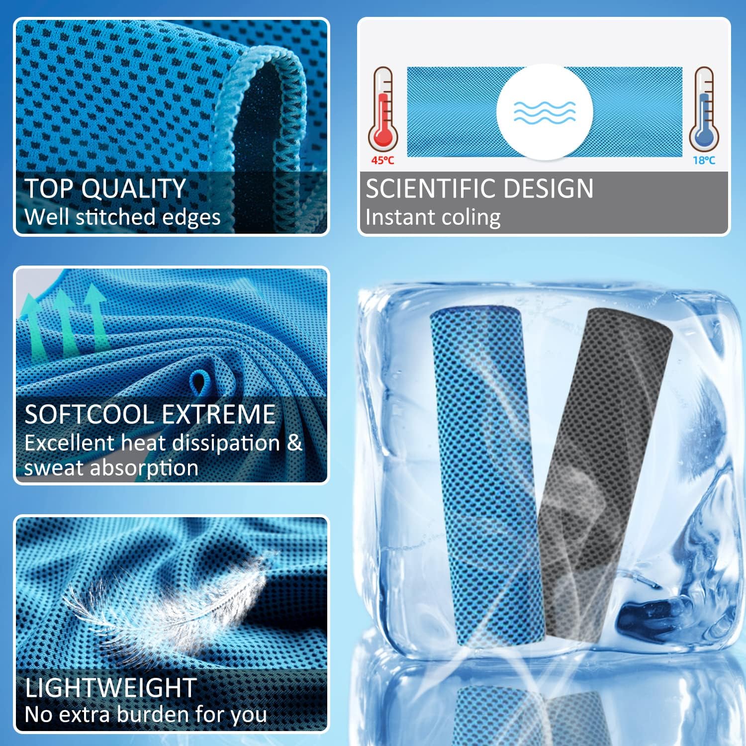 Surcotto Cooling Towel – Instant Chill Relief for Sports & Outdoor Activities