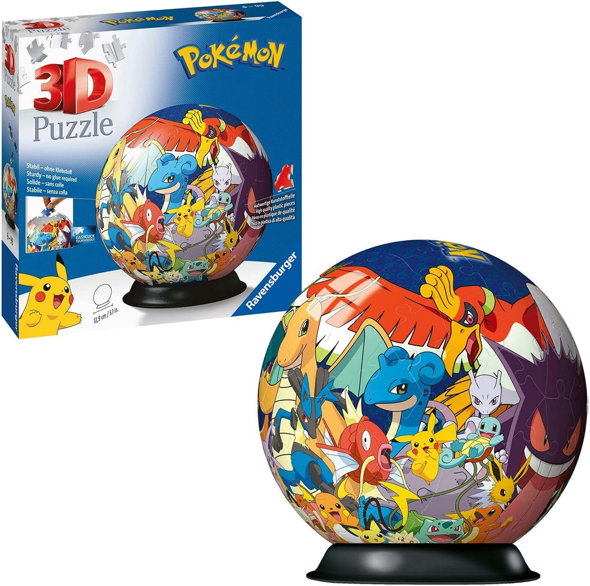 Ravensburger Pokémon 3D Jigsaw Puzzle Ball - 72 Pieces, No Glue Required, Ages 6+