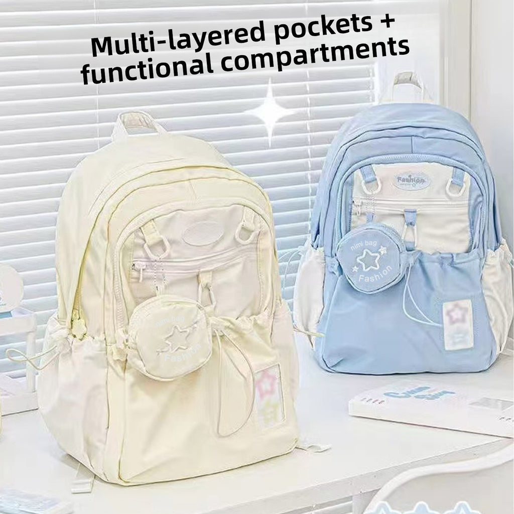 Drawstring Student Backpack Lightweight Casual Bag